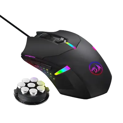 Redragon M601_RGB Backlit Gaming Mouse Wired Ergonomic 7 Button Mouse • $17.99