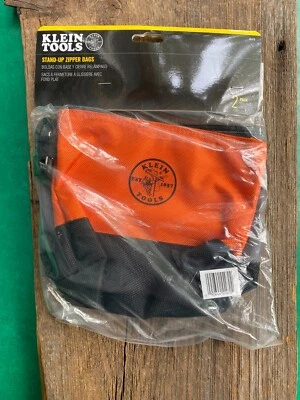 $18.95 • Buy Klein Tools 55470 Stand-Up Zipper Bags Tool Pouch 6.5 In - 8.5 In 2-Pack