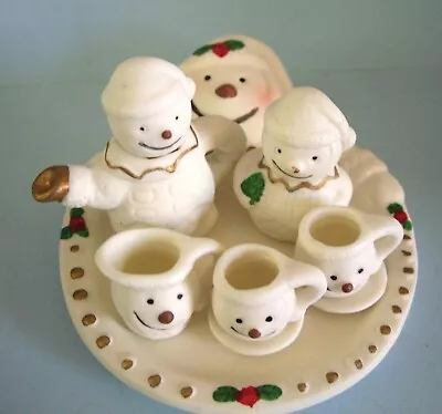 Miniature Christmas Snowman Tea Set • $12.99