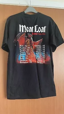 Vintage Meat Loaf --Three Bats Tour 2003/04--T Shirt--Medium • £3.99