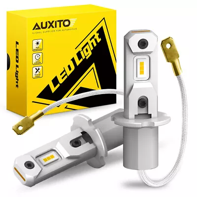 AUXITO LED H3 100W 3000K Yellow Two Bulb Fog Light Lamp Super Bright 10000LM Kit • $23.74