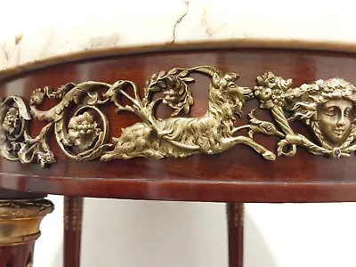Antique Rare Francois Linke Marble & Bronze Mounts French Oval Figural Table • $4199