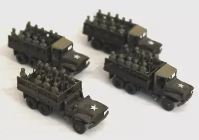 Roco Minitanks   Personnel Truck M34  With Soldiers     1/87 Scale  Lot Of 4 • $39.95