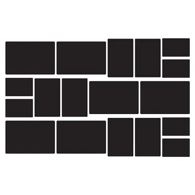 $14.99 • Buy Rectangle Chalkboard Labels Wall Decal Sheet Of 18 Removable Wall Stickers