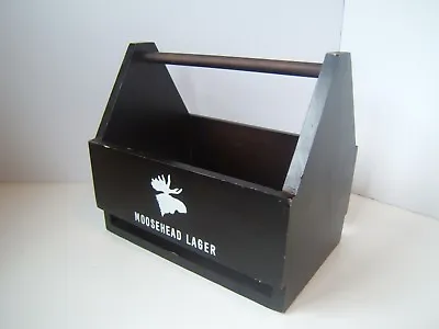 Moosehead Lager Beer Wooden Crate Dark Brown Carrying Storage Display 8  X 5.5  • $21.80