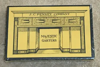 Vtg Men's Majestic Brand Cardboard SOCK GARTER Box  Sock Suspenders JC Penney • $18.99