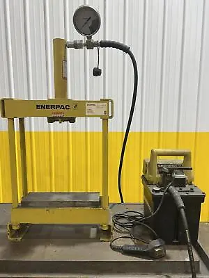 10 Ton Enerpac Electric H Frame Hydraulic Bench Top Shop Press 110v: Stock #202 • $2750