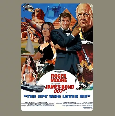 James Bond The Spy Who Loved Me Movie Metal Poster Tin Sign - Size:20x30cm • £14.38