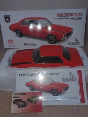 $899.95 • Buy 1:18 Classic Holden HQ SS Monaro Sedan In Infra Red With Black Stripes