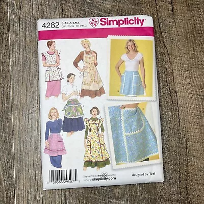 Simplicity 4282 Vintage Style Full & Half Aprons Sz 10-20 UNCUT Sewing Pattern • $9.99