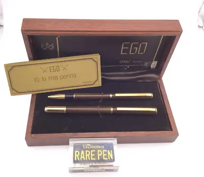 Vintage OMAS EGO Lacquer Fountain Pen Roller Ballpoint Set 14K M Nib New • $140