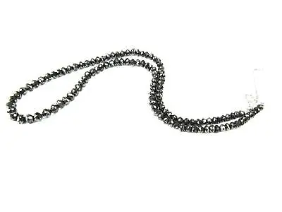 $225 • Buy Black-Diamond Necklace Faceted Beads Awesome & Nice Quality 3mm-26 -inches-Long.