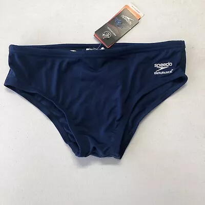 New Speedo Men's Endurance+ Solid Swim Race Brief 34  805016 • $29