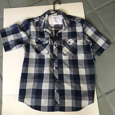 Men’s Orvis Classic Blue White Plaid Short Sleeve Button Shirt | Size Xl • $25.69