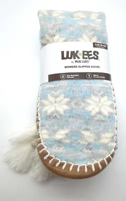 Luk Ees By Muk Luks Lined Slipper Socks Women's L/XL Shoe Size 8-10 NWT • $12.50