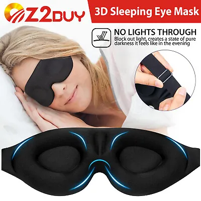 $10.89 • Buy 3D Sleeping Eye Mask Soft Double-layer Memory Foam Light Blocking Blindfold