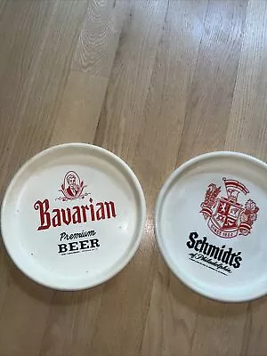 Lot Of Two Vintage Beer Trays Bavarian Pottsville Schmidt’s Philly Plastic • $19.99