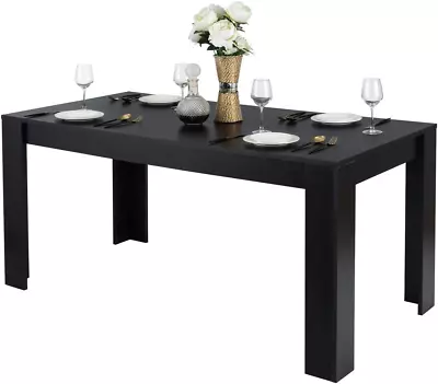 Giantex Dining Table For 6 Wood Rectangular Table 63  L X 31.5  W X 30  H Larg • $182.96