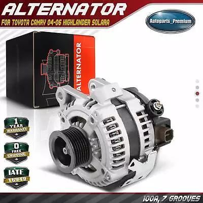 $109.99 • Buy Alternator For Toyota Camry 04-06 Highlander Solara Scion TC L4 2.4L 100A 12V CW