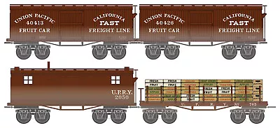 Micro-Trains MTL N-Scale Civil War Era Union Pacific/UP Fast Freight 4-pack • $92.79