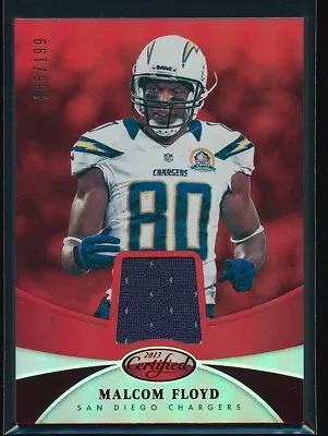 Malcom Floyd 2013 Certified Materials Mirror Red Jersey 186/199 • $10