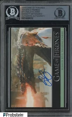 Emilia Clarke SIGNED Daenerys 2016 Game Of Thrones Season 5 #P1 BGS BAS AUTO • $103.50