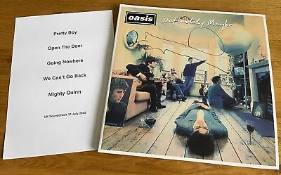 Noel Gallagher SIGNED Definitely Maybe LP Vinyl Set List Oasis Liam Brand New • £299.99