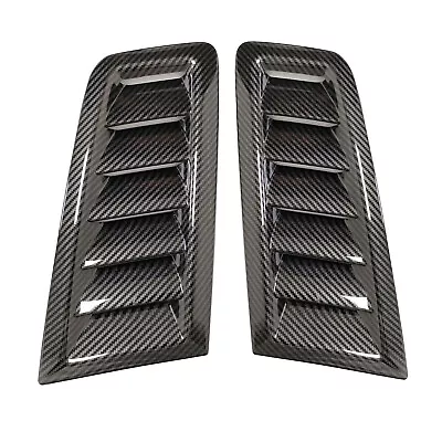 2x Carbon Fiber Universal Plastic Engine Bonnet Air Vent Hood Trim For BMW Ford • $39.86