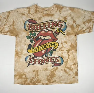 Vintage Rolling Stones Tattoo You Liquid Blue Tie Dye T-Shirt Size XL Rare 2003 • $126.46