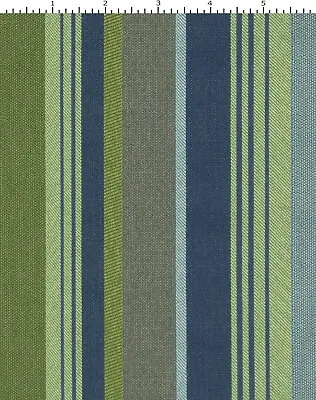 Mayer  Avenue Greens  Navy Blues Modern Stripe Contemporary Upholstery Fabric • $16.95
