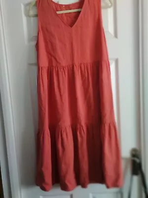 TU Pink Sleeveless Tiered Maxi Dress Size 14 • £4