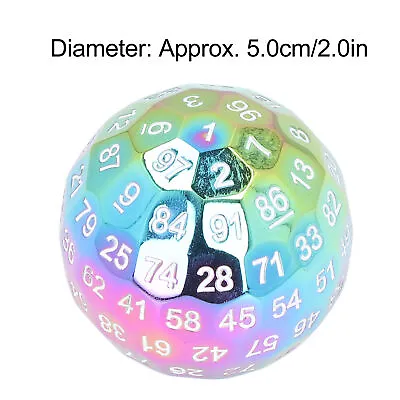 100 Sided Dice D100 Metal Dice Random Polyhedral Easy To Read Heavy Duty For • $49.43