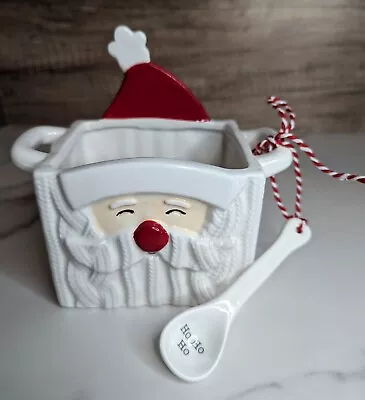 Mud Pie Santa Bowl With Spoon Cable Knit Sweater  • $15