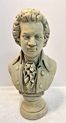 Vintage Clay Plaster MOZART Tabletop Classical Composer Head Sculpture Bust 12  • $67.49