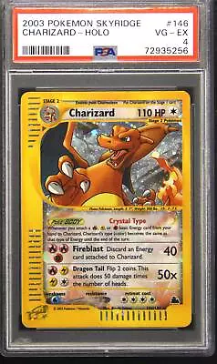 PSA 4 Crystal Charizard Skyridge E Reader Holo Pokemon Card 146/144 TM1 • $1850