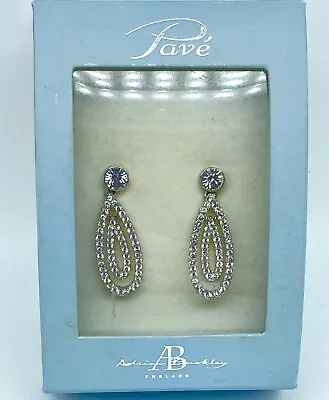 £9.99 • Buy Adrian Buckley Pave Collection Earrings - Dangle Drop Sparkly CZ /Crystal -Boxed
