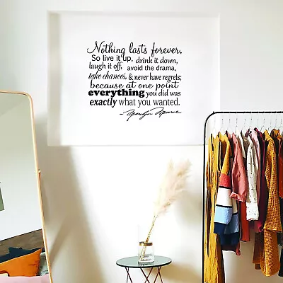 Vinyl Wall Art Decal  -  Nothing Lasts Forever. Marilyn Monroe  - 22  X 26  • $21.99