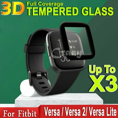 For Fitbit Versa 4 2 3 Versa Lite Sense 2 Full Tempered Glass Screen Protector • $3.99