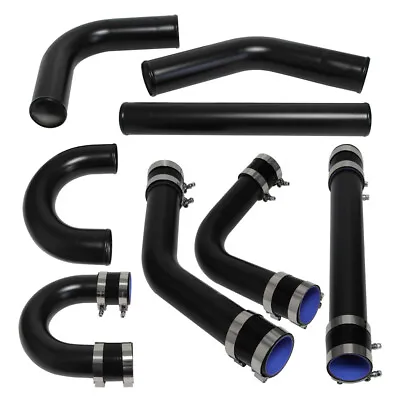 8PCS Universal 2.75'' 70mm Turbo Intercooler Pipe Kits Aluminum Piping Kit Black • $187.91