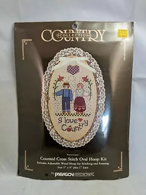 Country Collection Counted Cross Stitch Kit  I LOVE COUNTRY New Sealed Vintage • $7