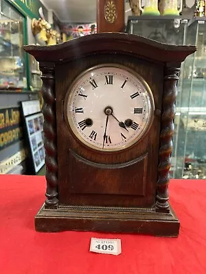 English Mantle Clock In Solid A Generic Movement Oak Case Spares Or Repair • £49.99