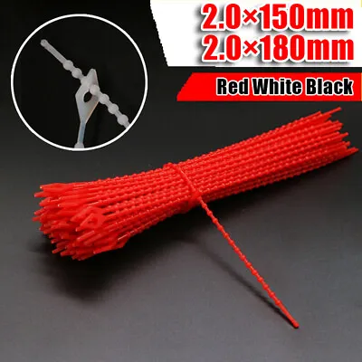 Reusable Beaded Cable Wire Zip Ties Wraps Colorful Nylon 2×150mm 2×180mm Strong • $92.86