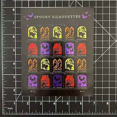 2019 Usps Sheet Of 20 First Class Forever Stamps Spooky Silhouette 68¢ Halloween • $13.60