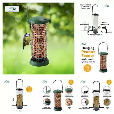 Wild Bird Hanging Seed Feeder Peanut Nut Feed Fat Ball Feeders Garden Birds • £5.49