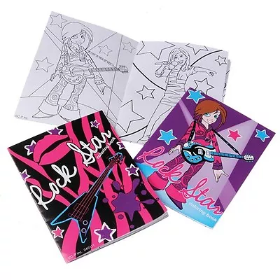 12 Rock & Roll Star Small Coloring Book Kid Music Bday Party Goody Bag Favor • $3.35