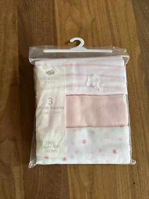 Primark Baby 3 Muslin Squares 100% Cotton Each 70cm By 70cm    Free Ship • $12