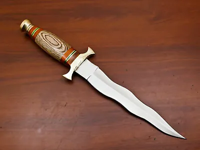 Rody Stan CUSTOM HAND MADE D2 KRIS BLADE 14.5  DAGGER /PAKKA WOOD * BRASS GUARD* • $5.50