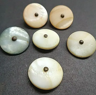 Vintage Antique Buttons Mother Of Pearl Shell Round • $8.88