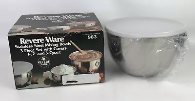 REVERE WARE Stainless Steel Mixing Nesting Bowls Set Of 3 #983 NEW - PLZ READ • $37.99