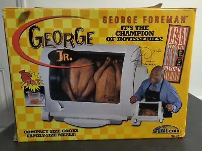 $150 • Buy George Foreman Jr Rotisserie Roaster Cooker GR82 Open Box - New